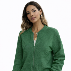Cardigan zippé femme grande taille – Veste tricotée élégante et confortable