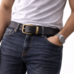Ceinture homme en cuir véritable – Style rétro élégant