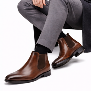 Bottines Chelsea Homme en Cuir Véritable – Style Élégant 2026
