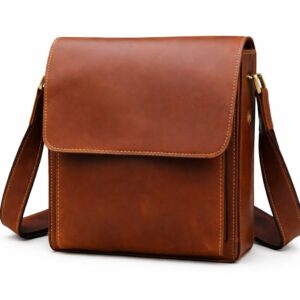 Sac à bandoulière vintage en cuir véritable – Homme