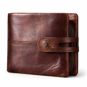 Portefeuille homme en cuir véritable – Style vintage & pratique