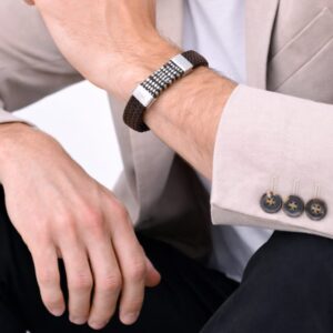 Bracelet Homme en Cuir Tressé – Style Moderne & Élégant