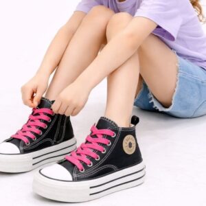 Baskets montantes en toile pour fille – Babaya Fashion 2026